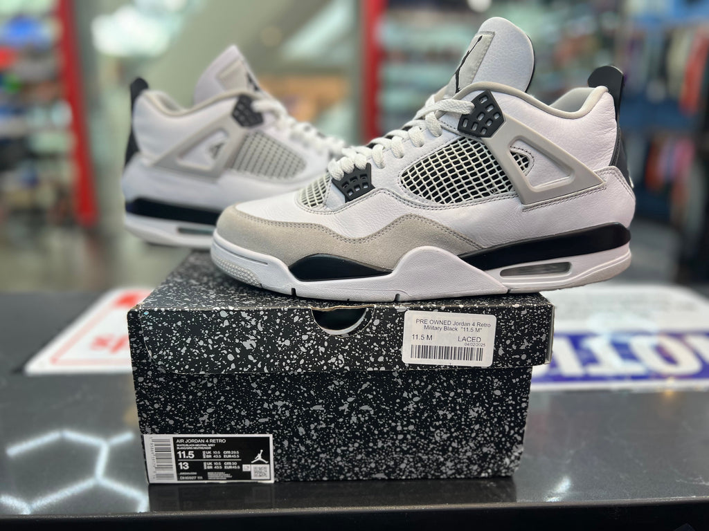 PRE OWNED Jordan 4 Retro Military Black