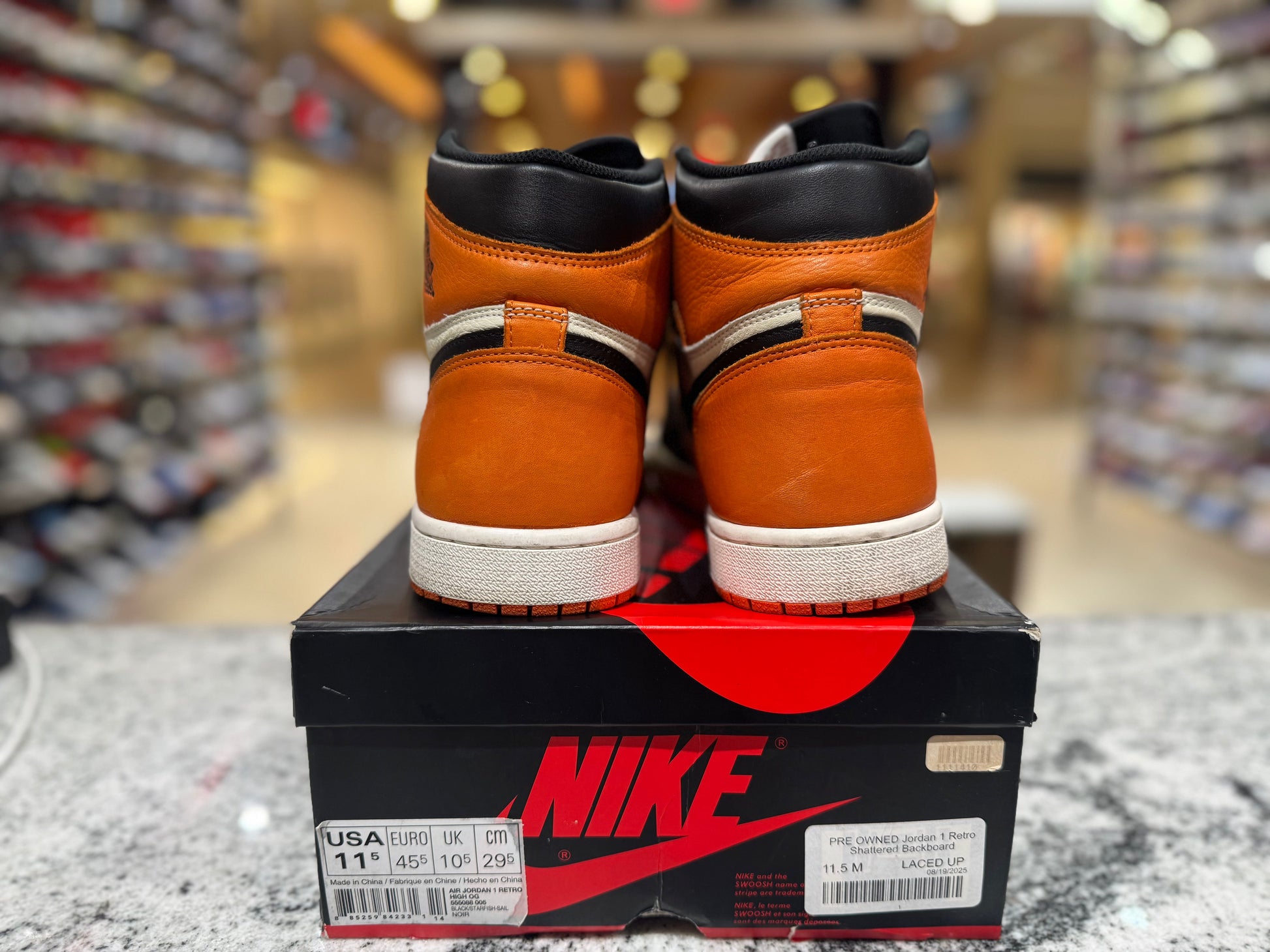 PRE OWNED Jordan 1 Retro Shattered Backboard