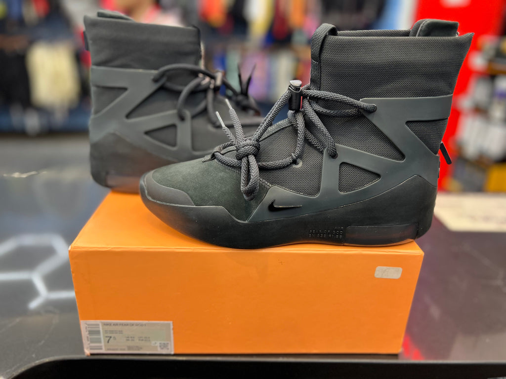 PRE OWNED Air Fear of God 1 "Triple Black"