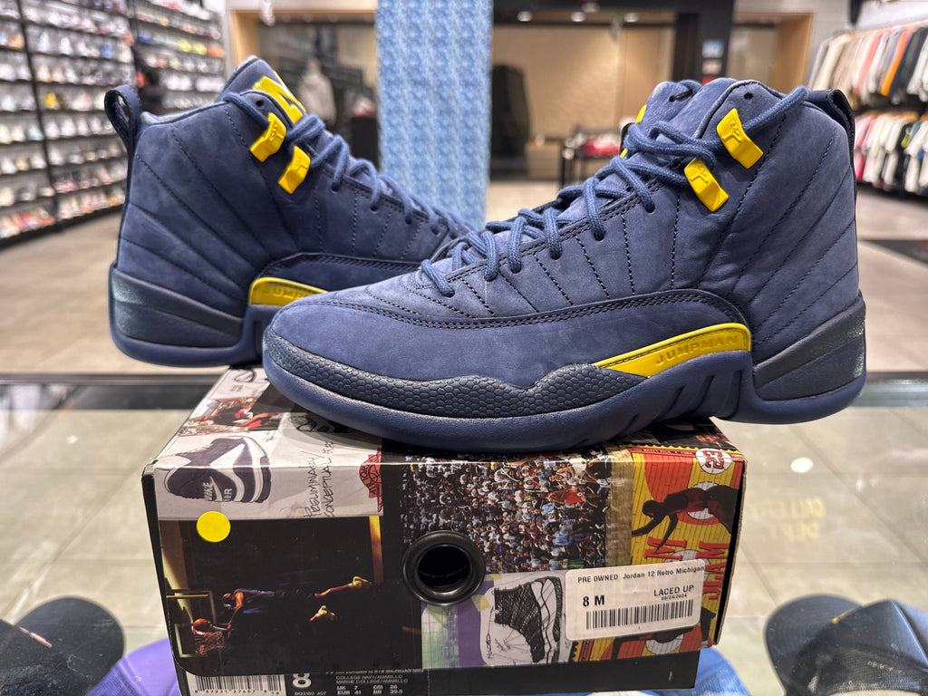 PRE OWNED  Jordan 12 Retro Michigan