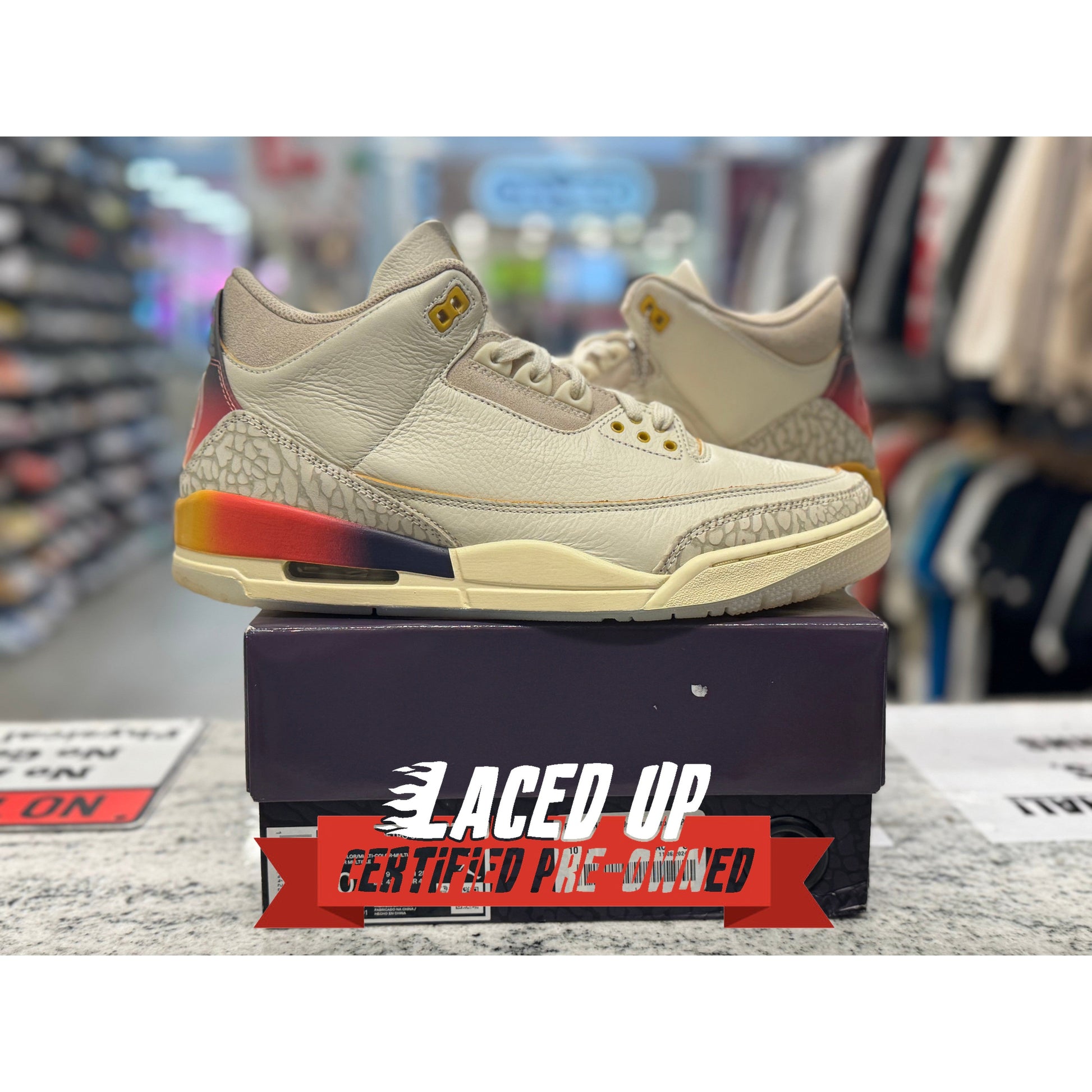 PRE OWNED Air Jordan Retro 3 SP J Balvin Medellín Sunset