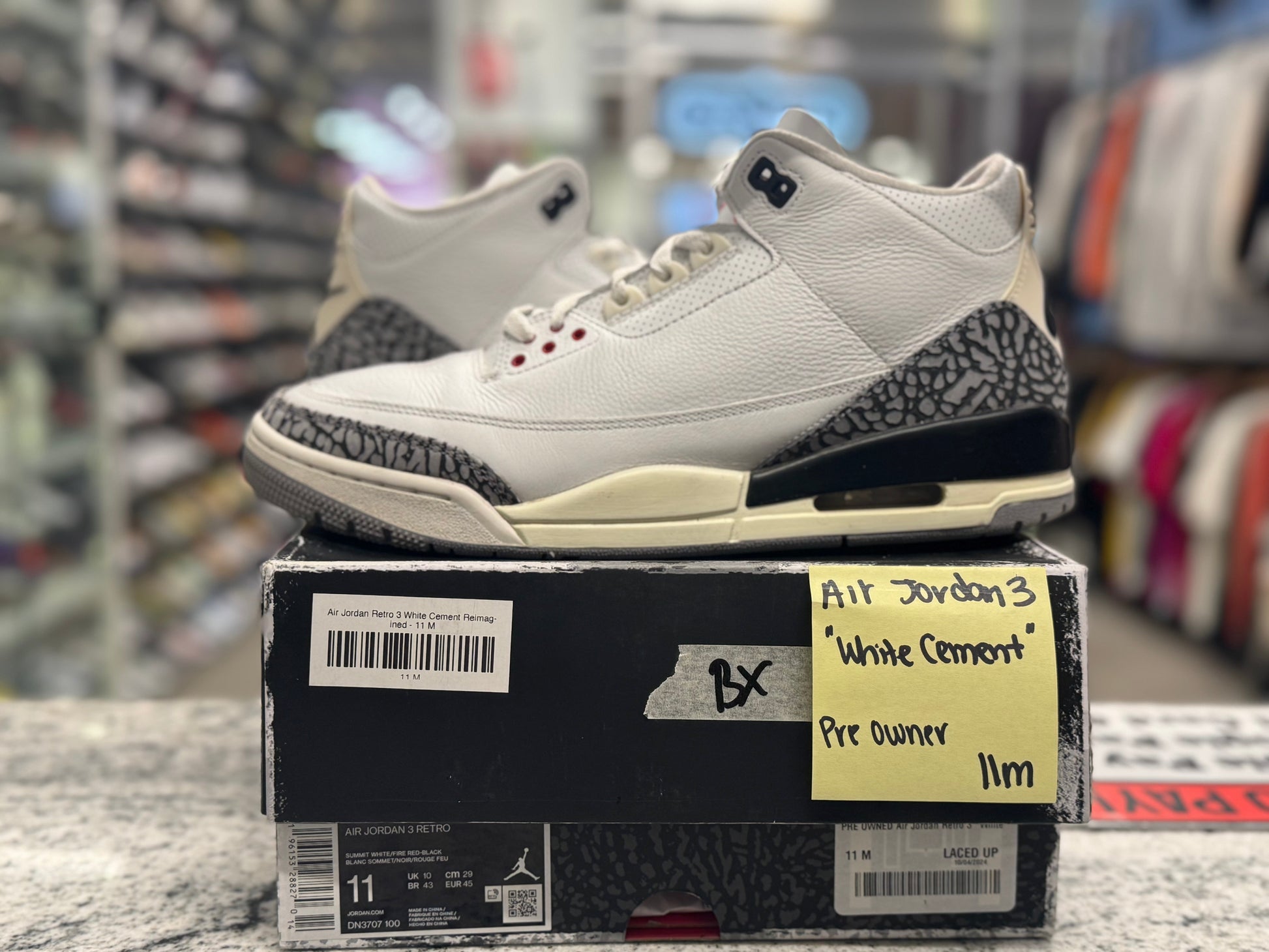 PRE OWNED Air Jordan Retro 3 "White Cement Reimagined"