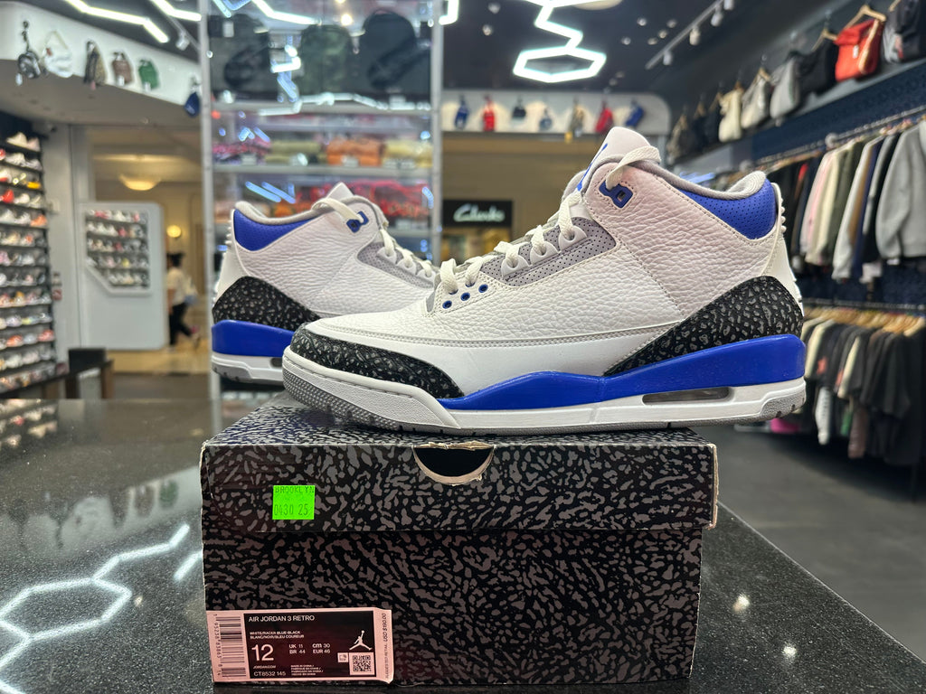 PRE OWNED Jordan 3 Retro Racer Blue