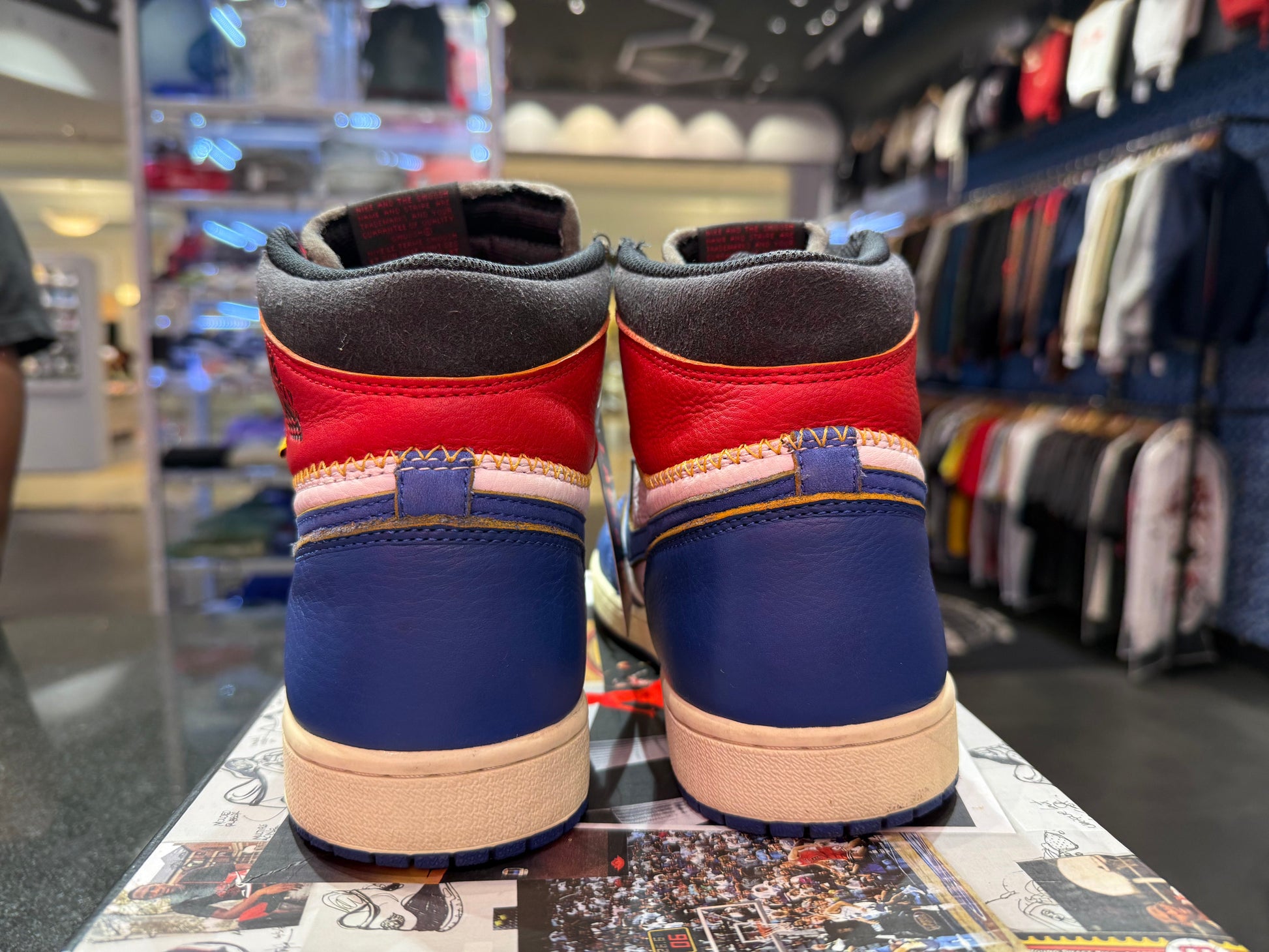 PRE OWNED Jordan 1 Retro High Union Los Angeles Storm Blue