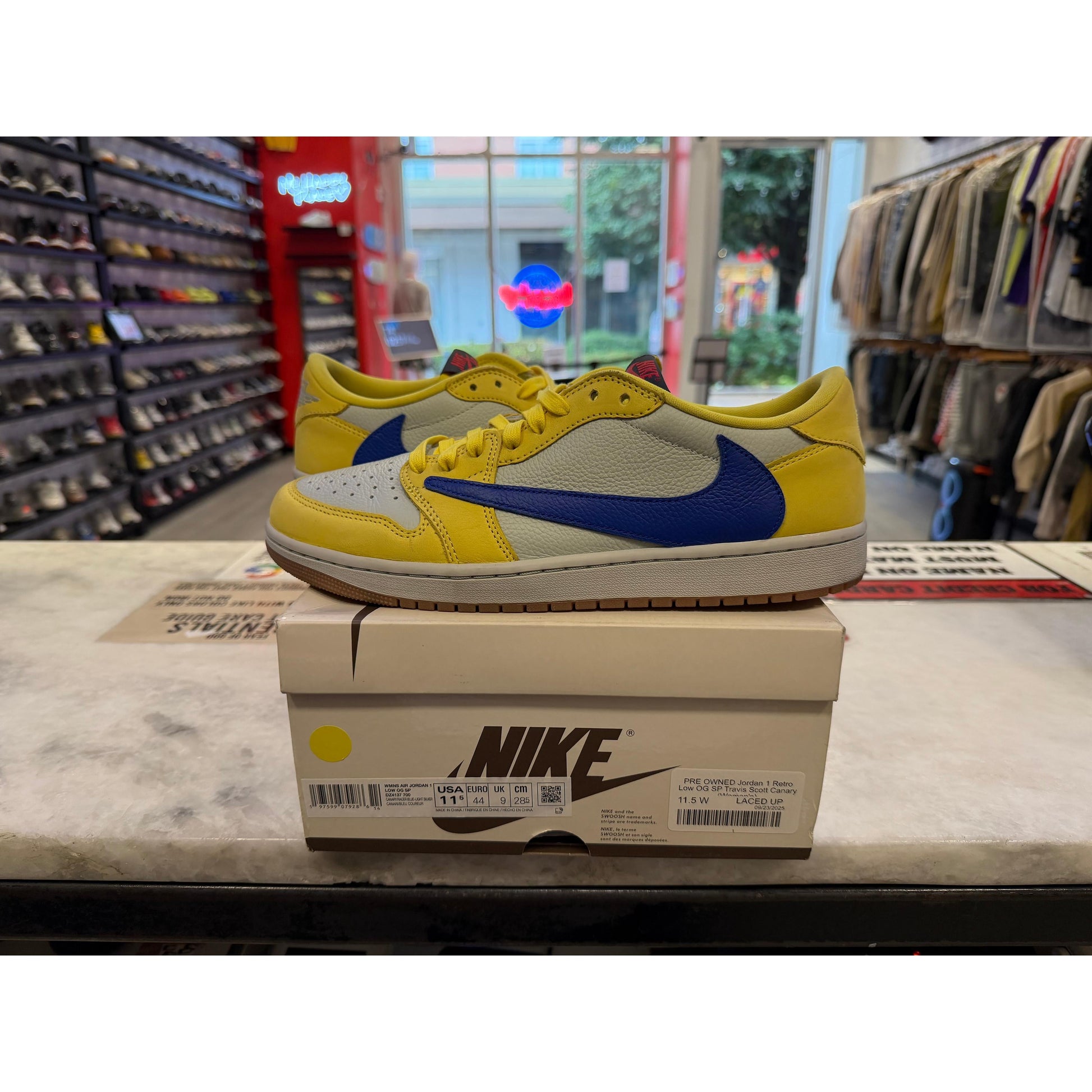 PRE OWNED Jordan 1 Retro Low OG SP Travis Scott Canary (Women's)