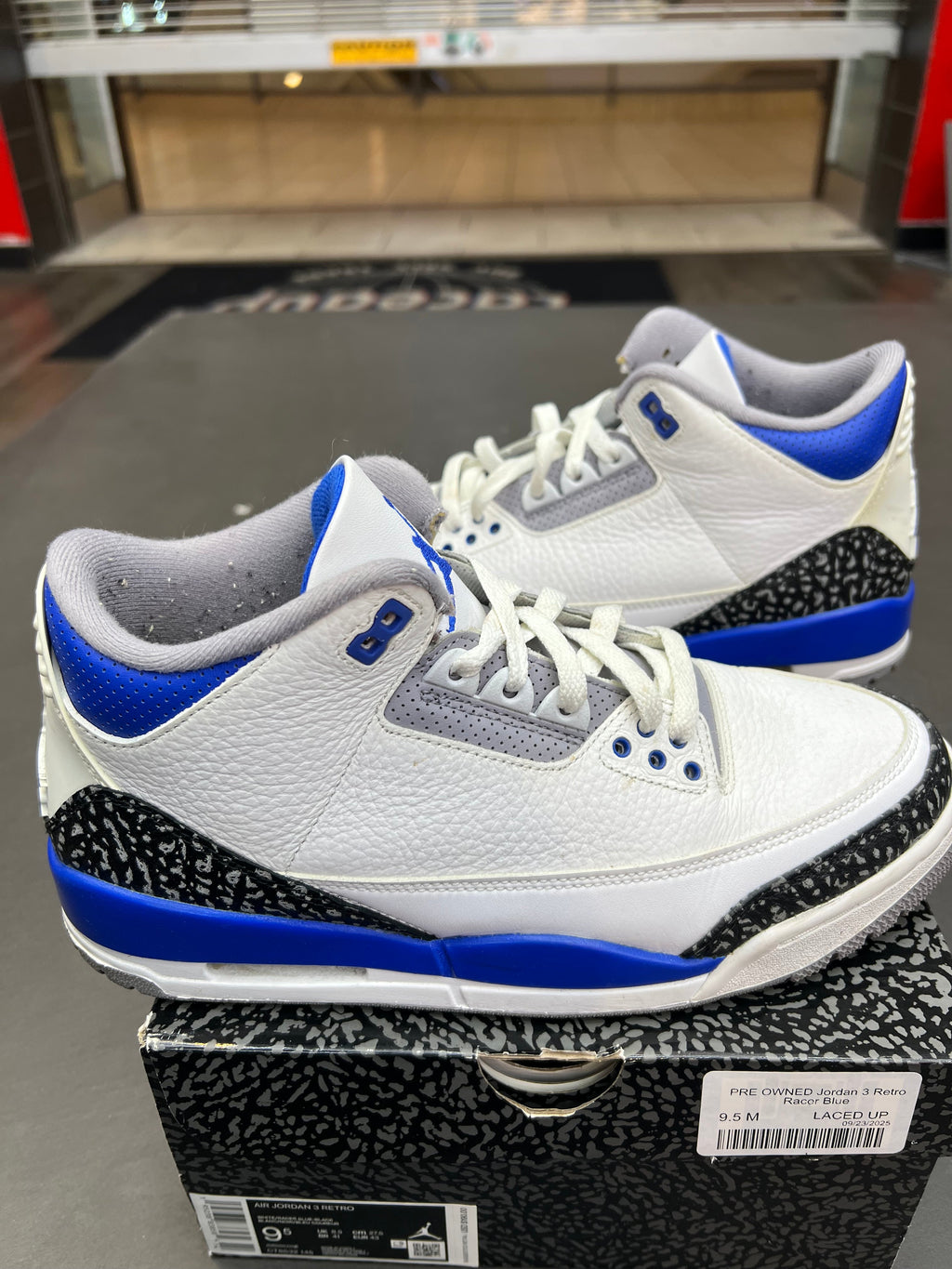 PRE OWNED Jordan 3 Retro Racer Blue