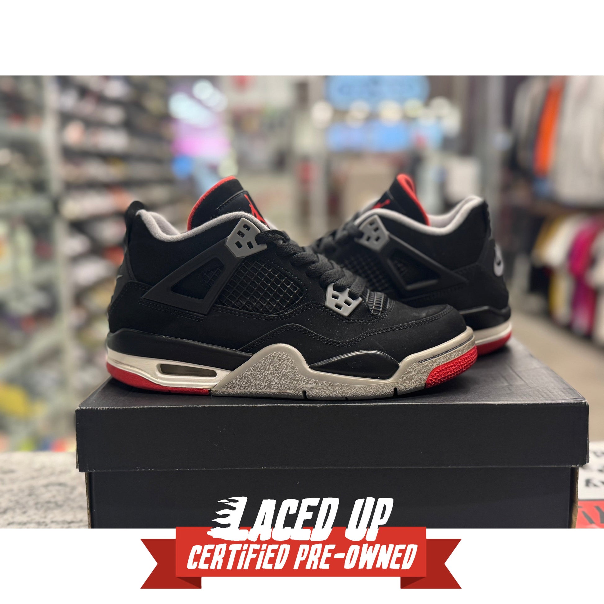 PRE OWNED Air Jordan 4 Retro "Bred" (2019) (GS)