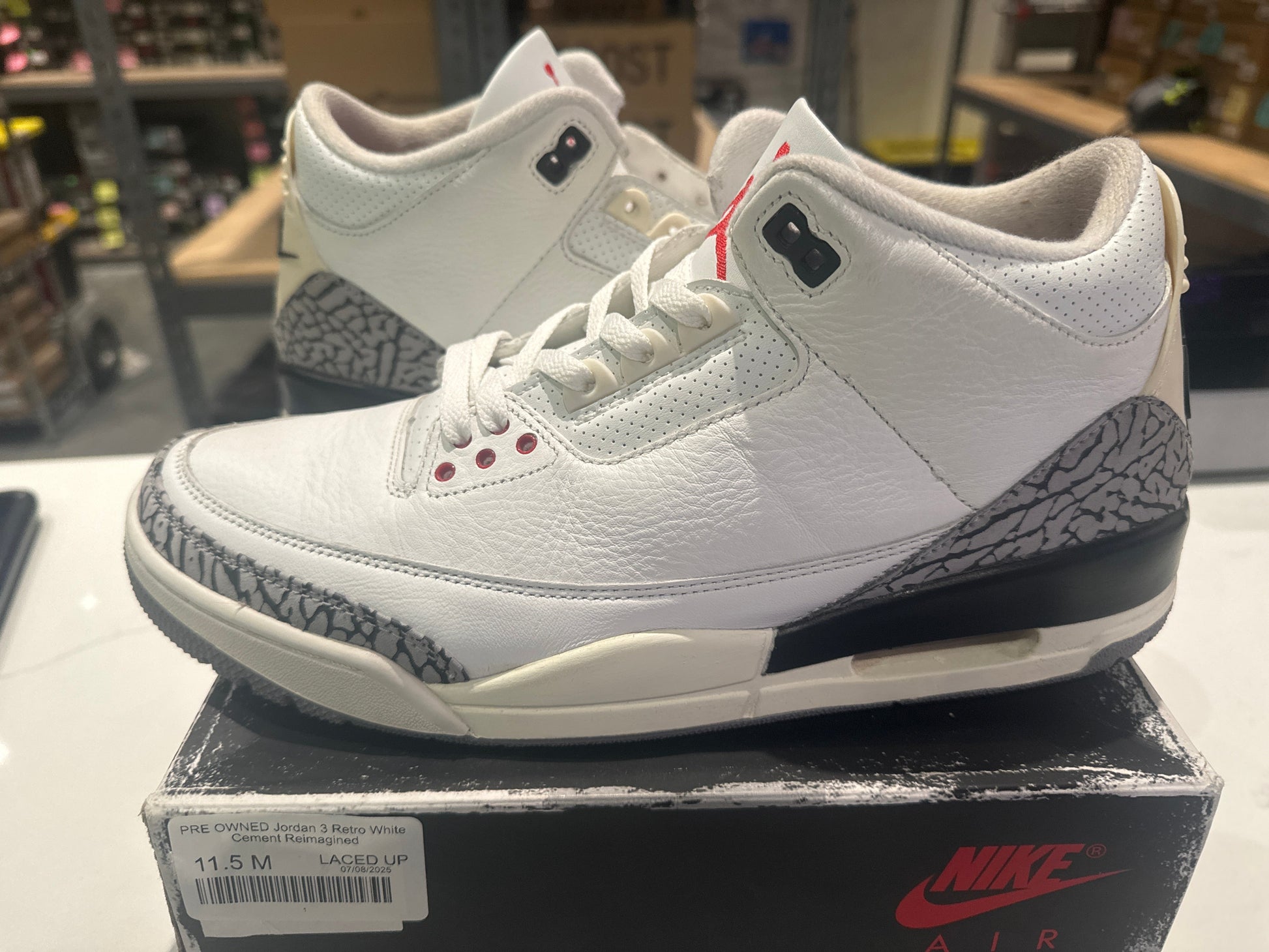 PRE OWNED Jordan 3 Retro White Cement Reimagined