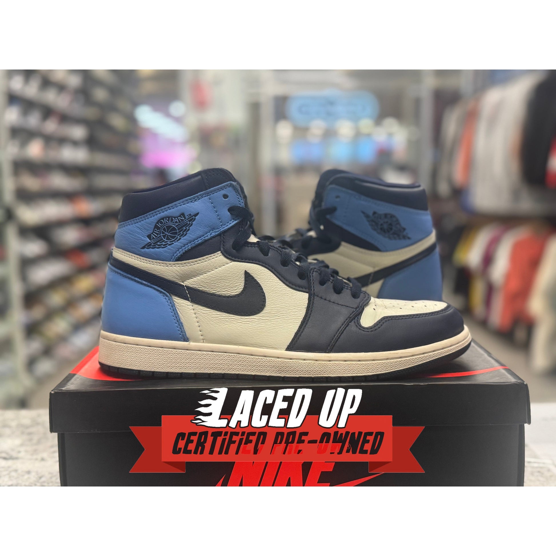 PRE OWNED Air Jordan Retro 1  "Obsidian"