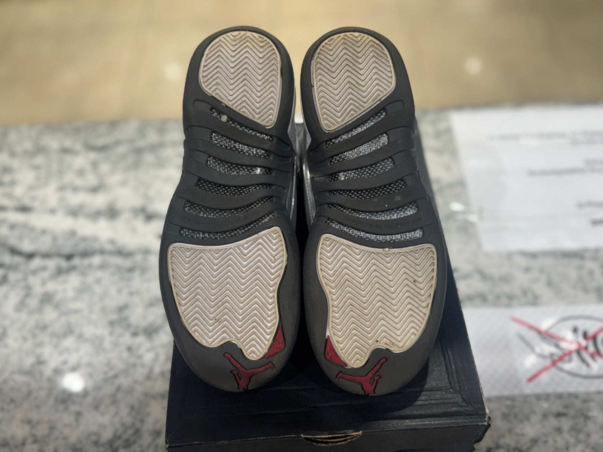 PRE OWNED Jordan 12 Retro White Dark Grey (GS)