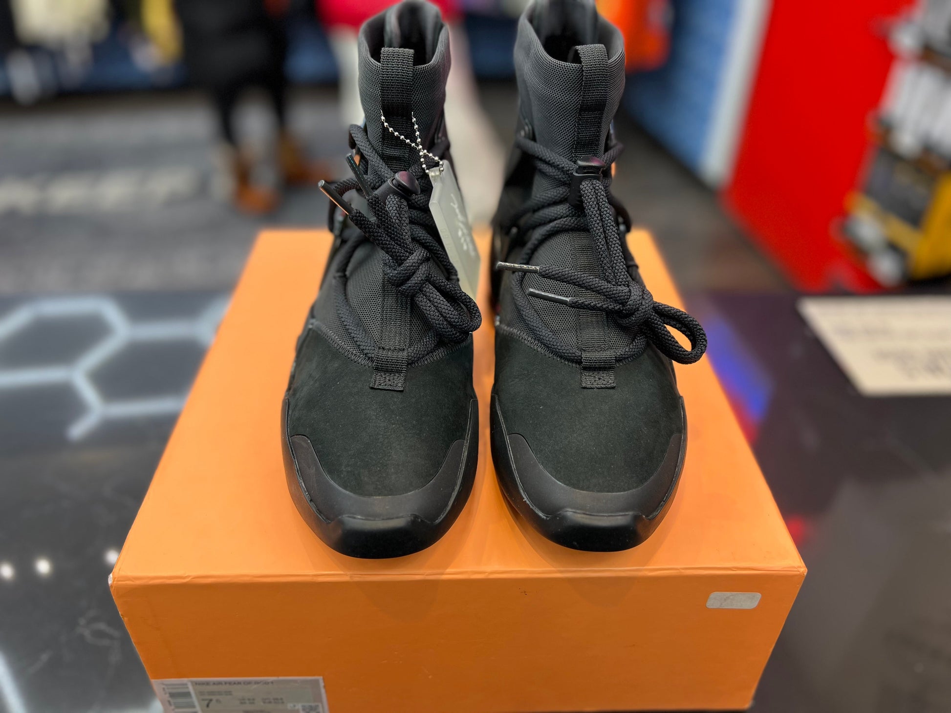 PRE OWNED Air Fear of God 1 "Triple Black"