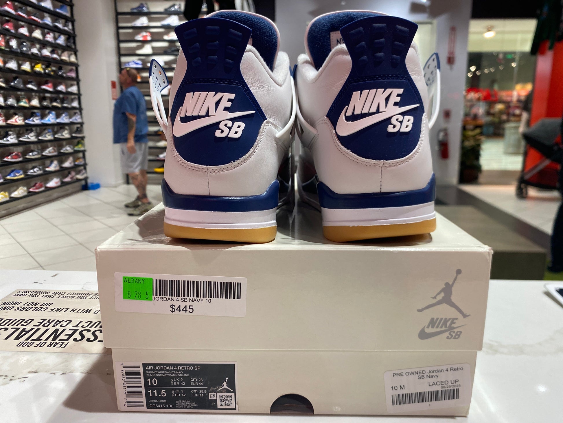 PRE OWNED Jordan 4 Retro SB Navy