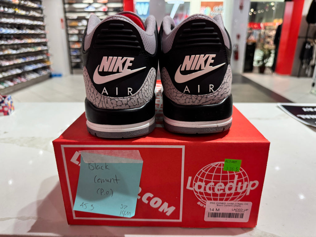 PRE OWNED Jordan 3 Retro OG Black Cement (2024)
