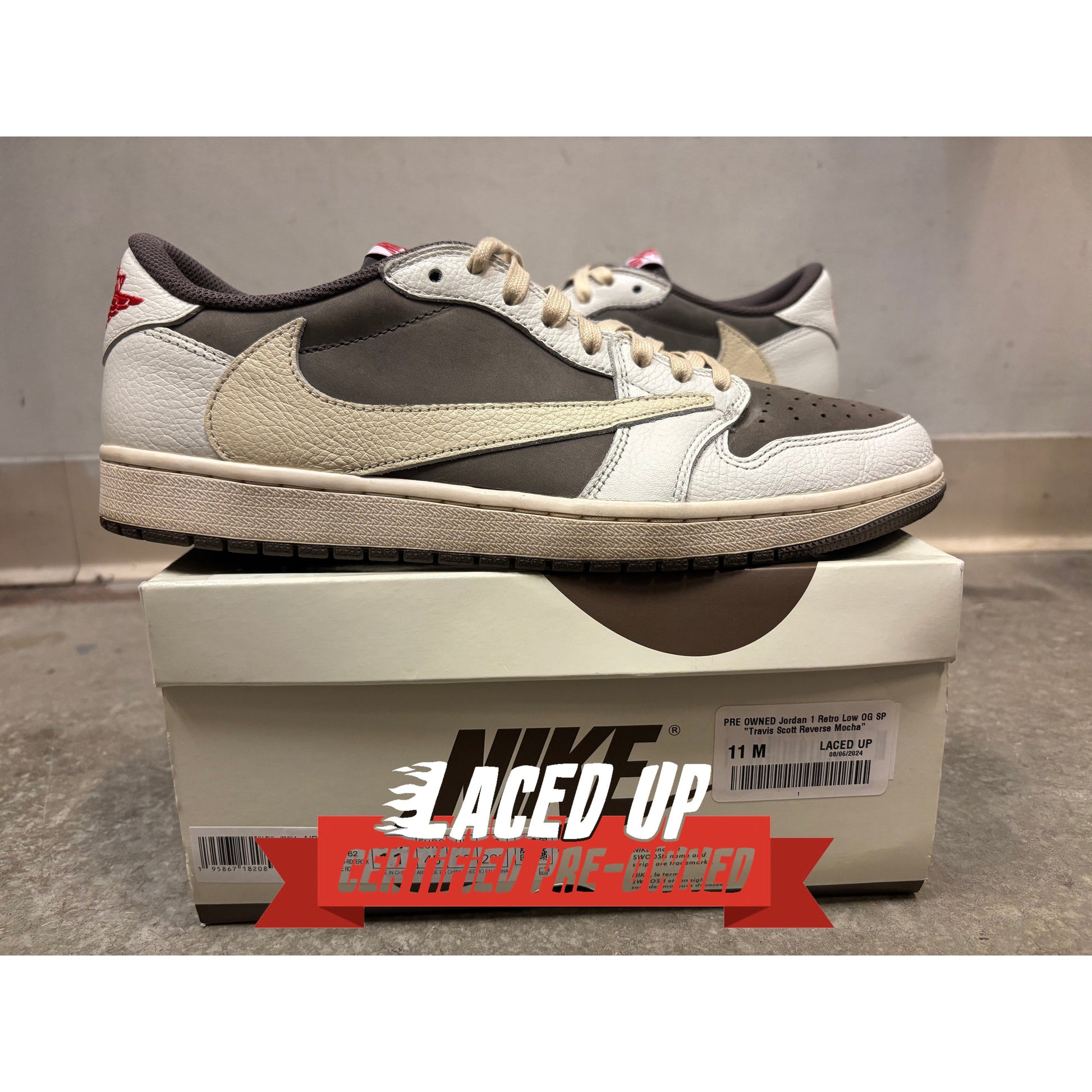 PRE OWNED Jordan 1 Retro Low OG SP "Travis Scott Reverse Mocha"