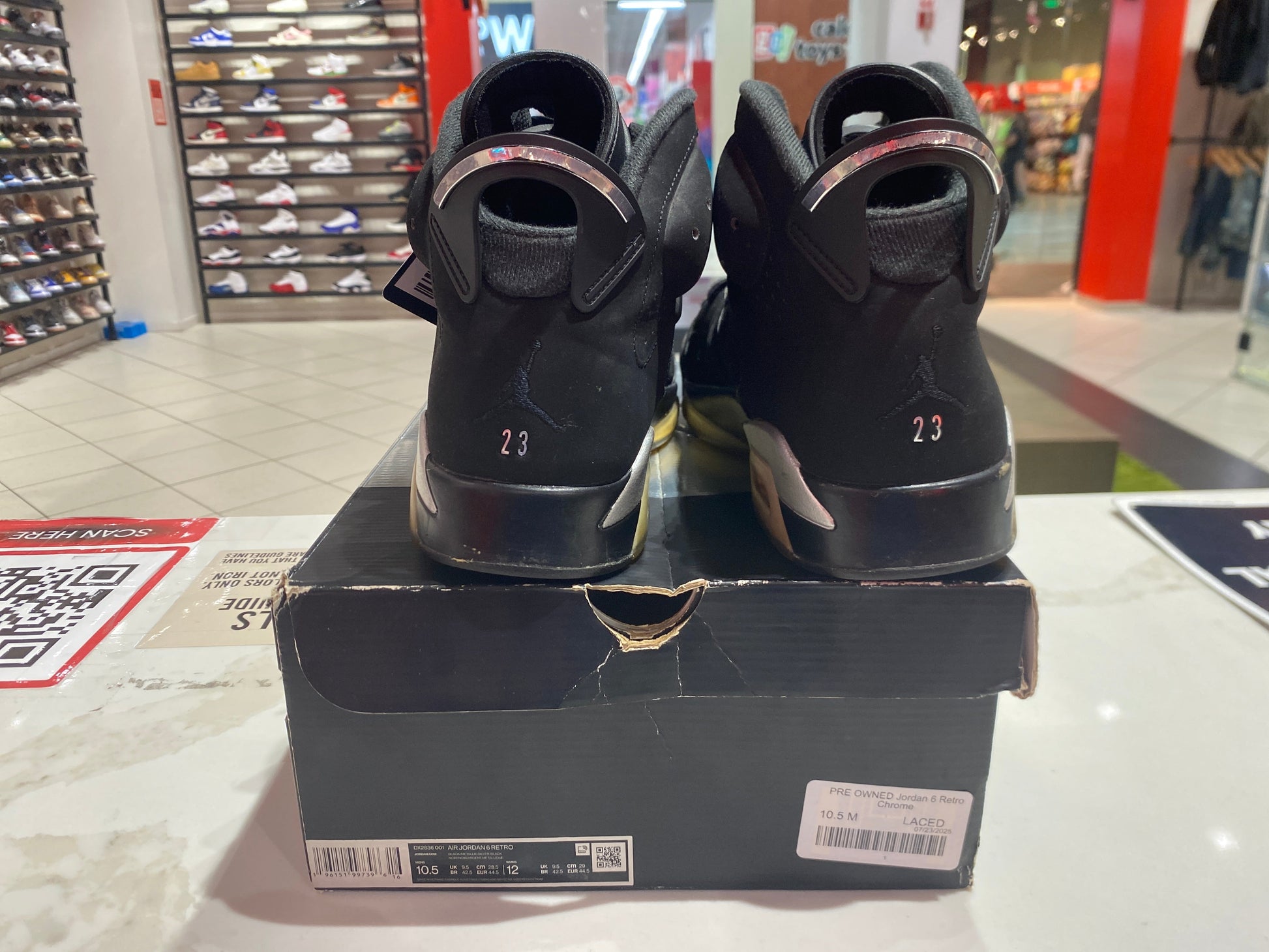PRE OWNED Jordan 6 Retro Chrome
