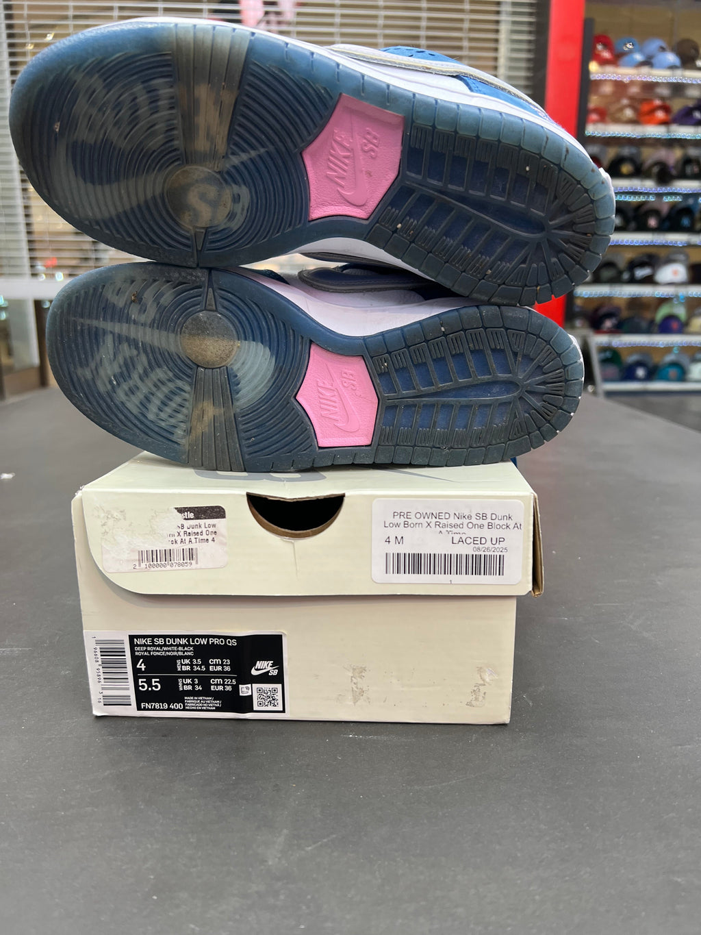 PRE OWNED Nike SB Dunk Low Born X Raised One Block At A Time