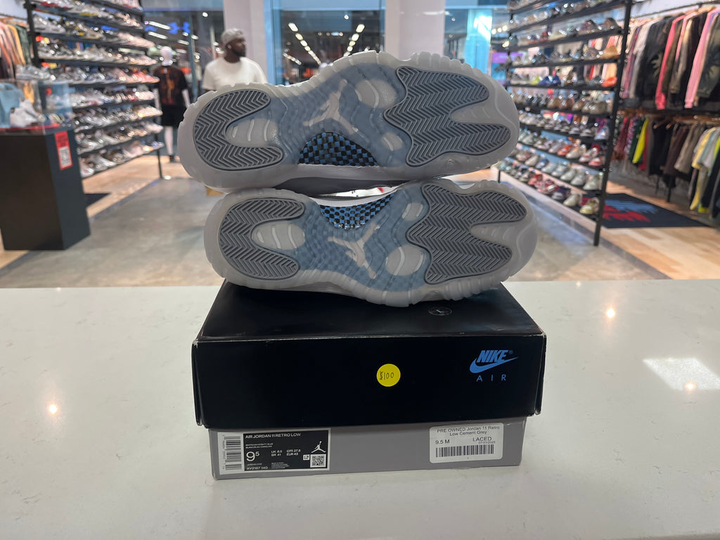 PRE OWNED Jordan 11 Retro Low Cement Grey