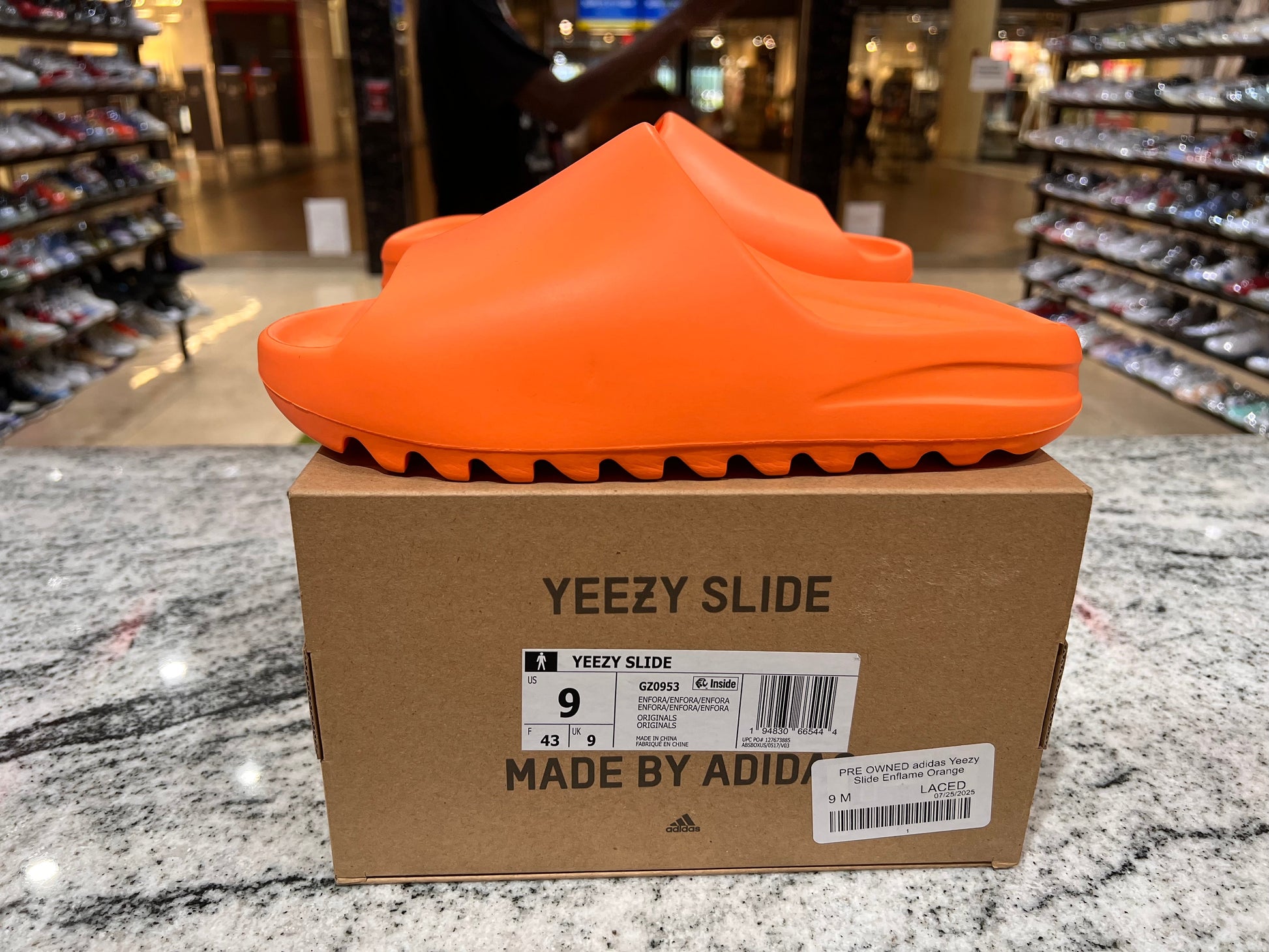 PRE OWNED adidas Yeezy Slide Enflame Orange