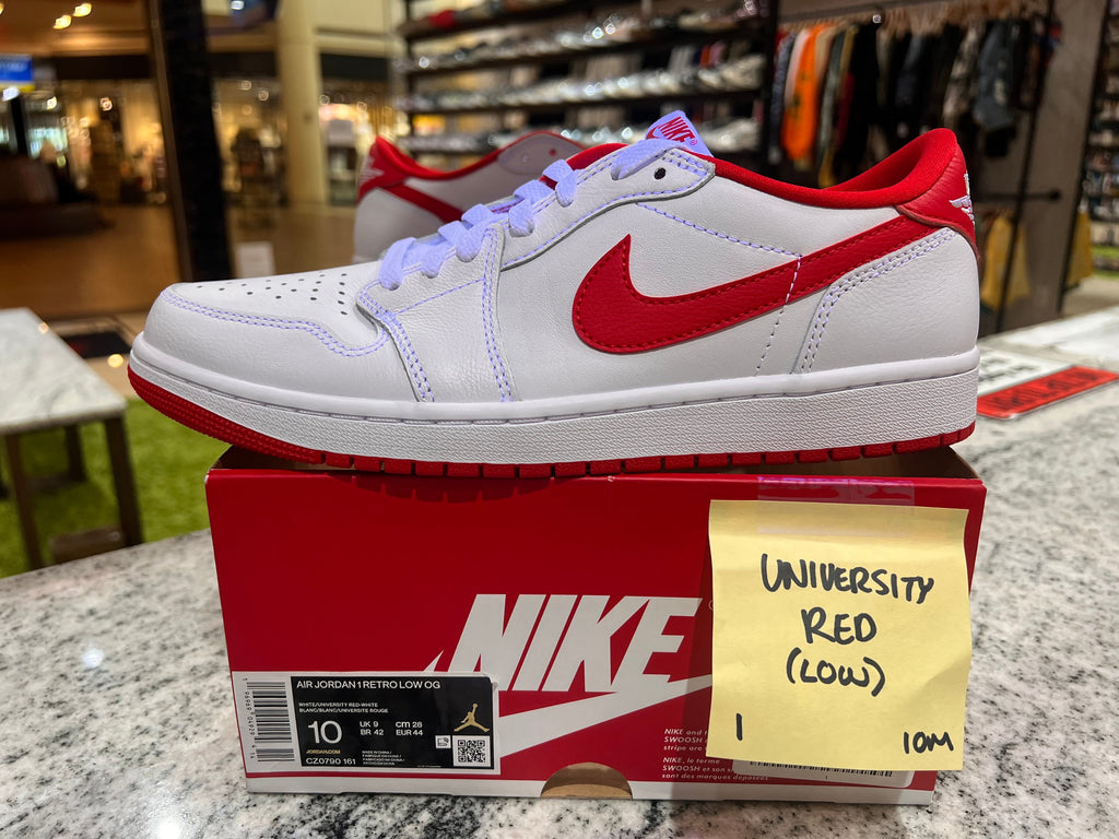 Jordan 1 Retro Low OG University Red No Box
