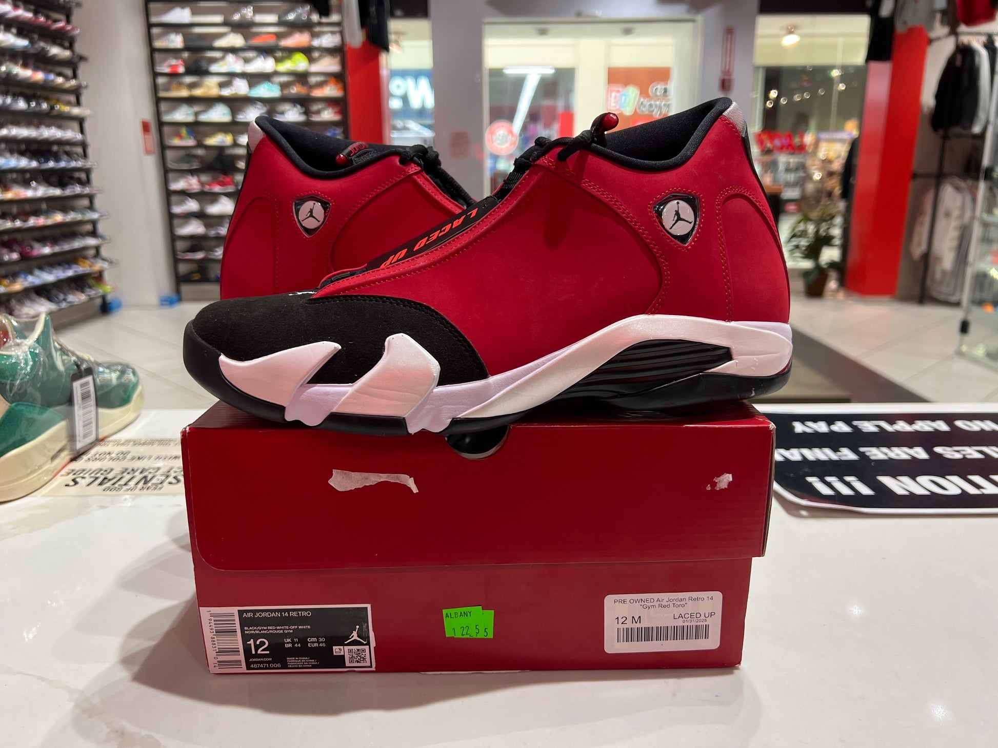 PRE OWNED Air Jordan Retro 14 "Gym Red Toro"