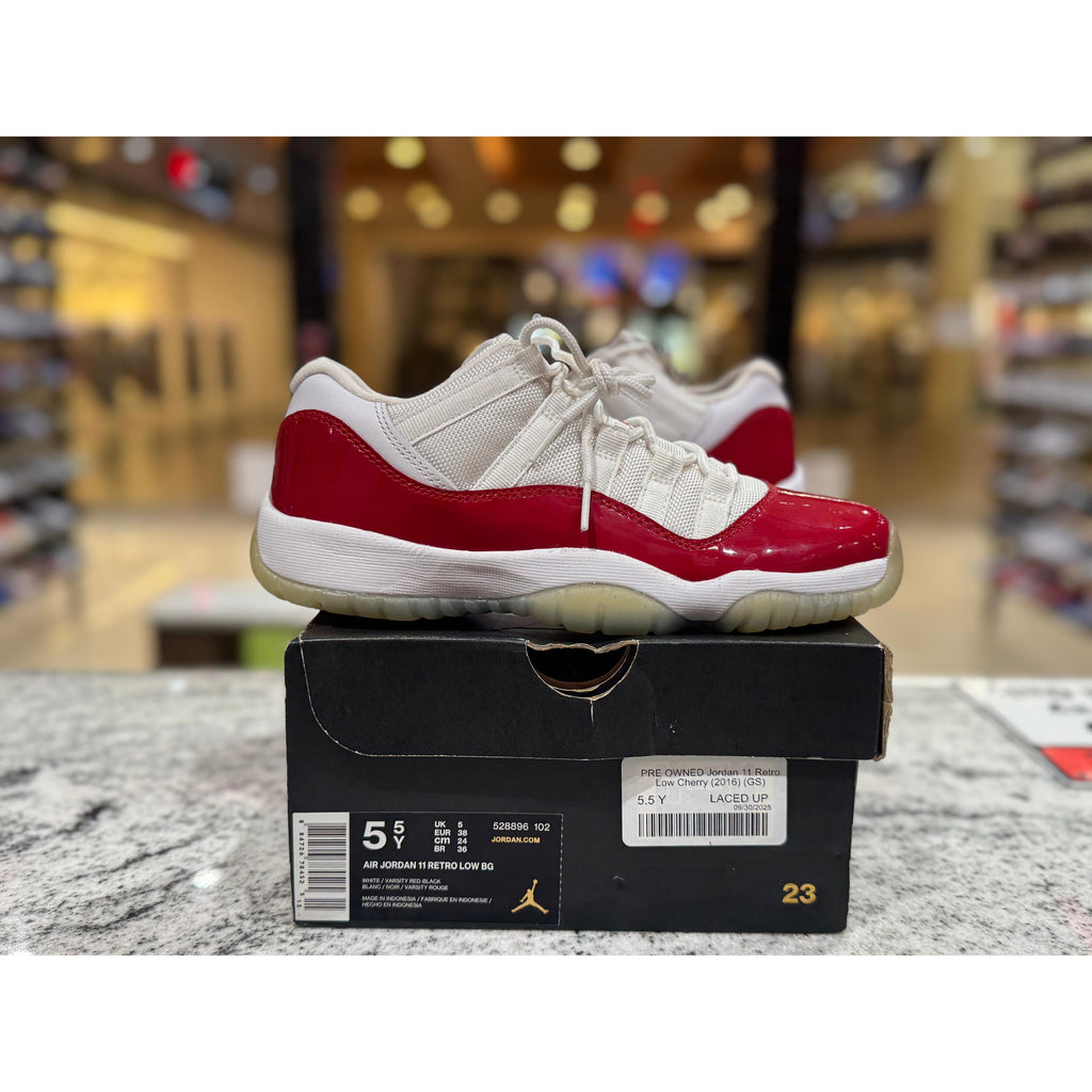 PRE OWNED Jordan 11 Retro Low Cherry (2016) (GS)