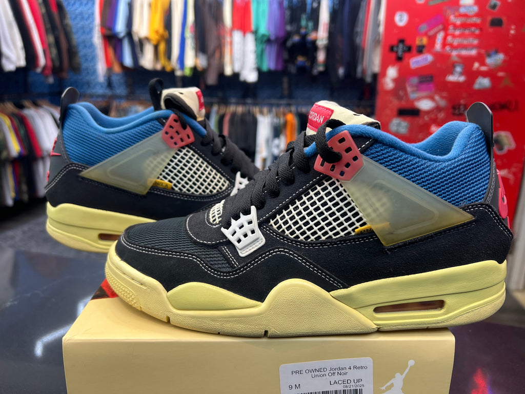 PRE OWNED Jordan 4 Retro Union Off Noir