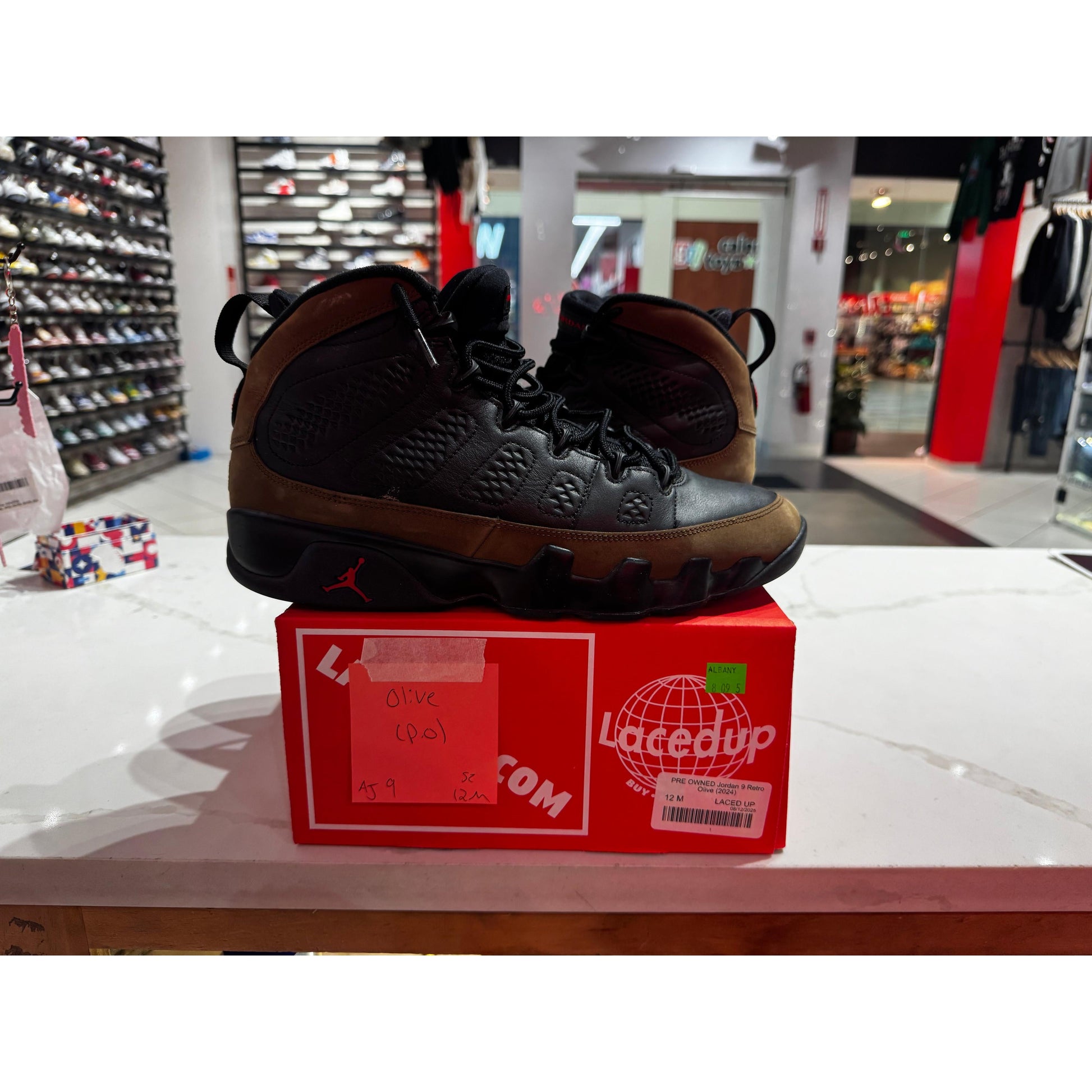 PRE OWNED Jordan 9 Retro Olive (2024)