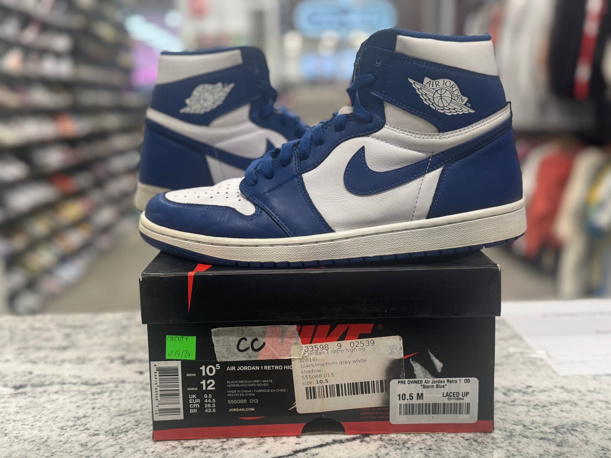 PRE OWNED Air Jordan Retro 1  OG "Storm Blue"
