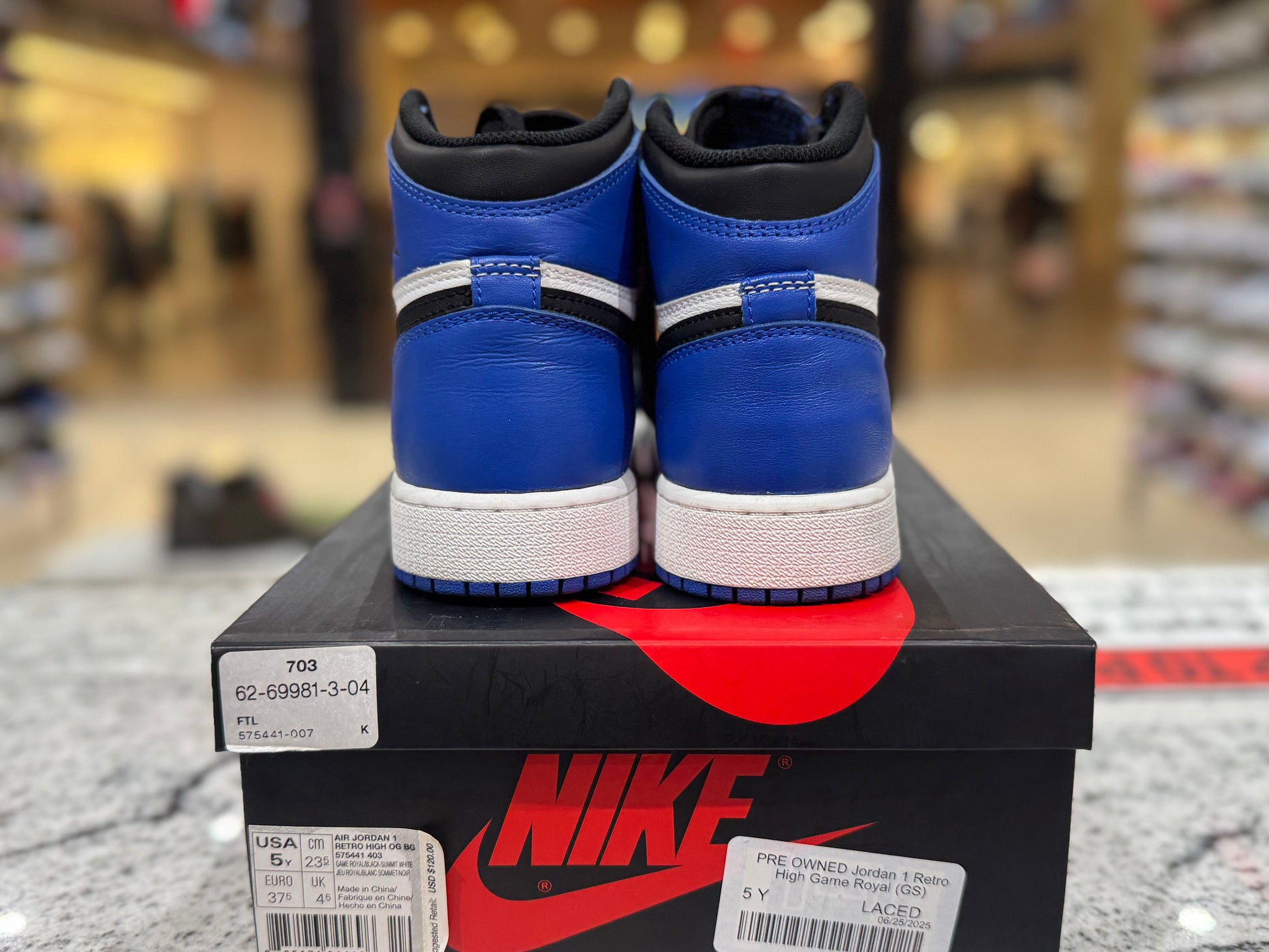 PRE OWNED Jordan 1 Retro High Hyper Royal (GS)