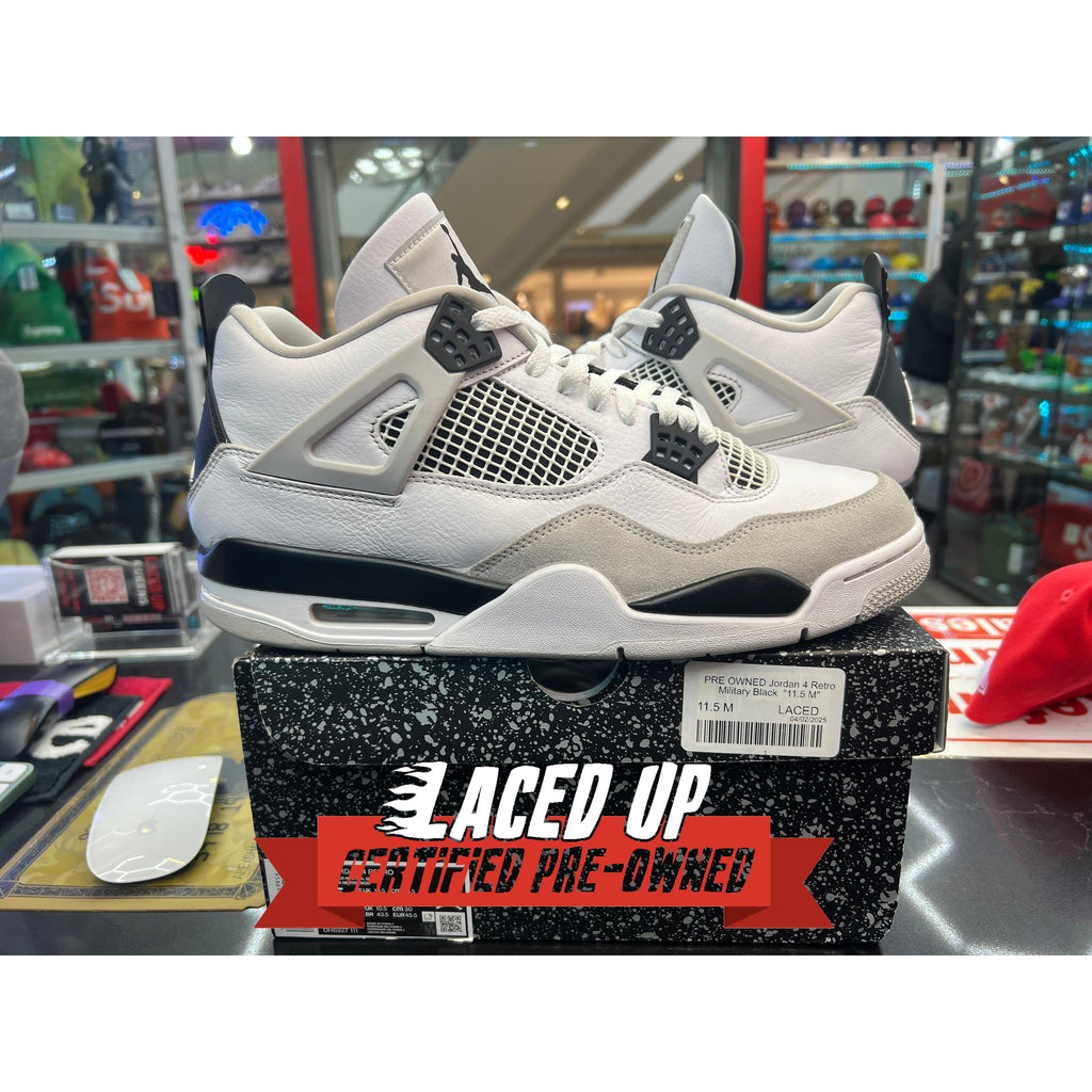 PRE OWNED Jordan 4 Retro Military Black