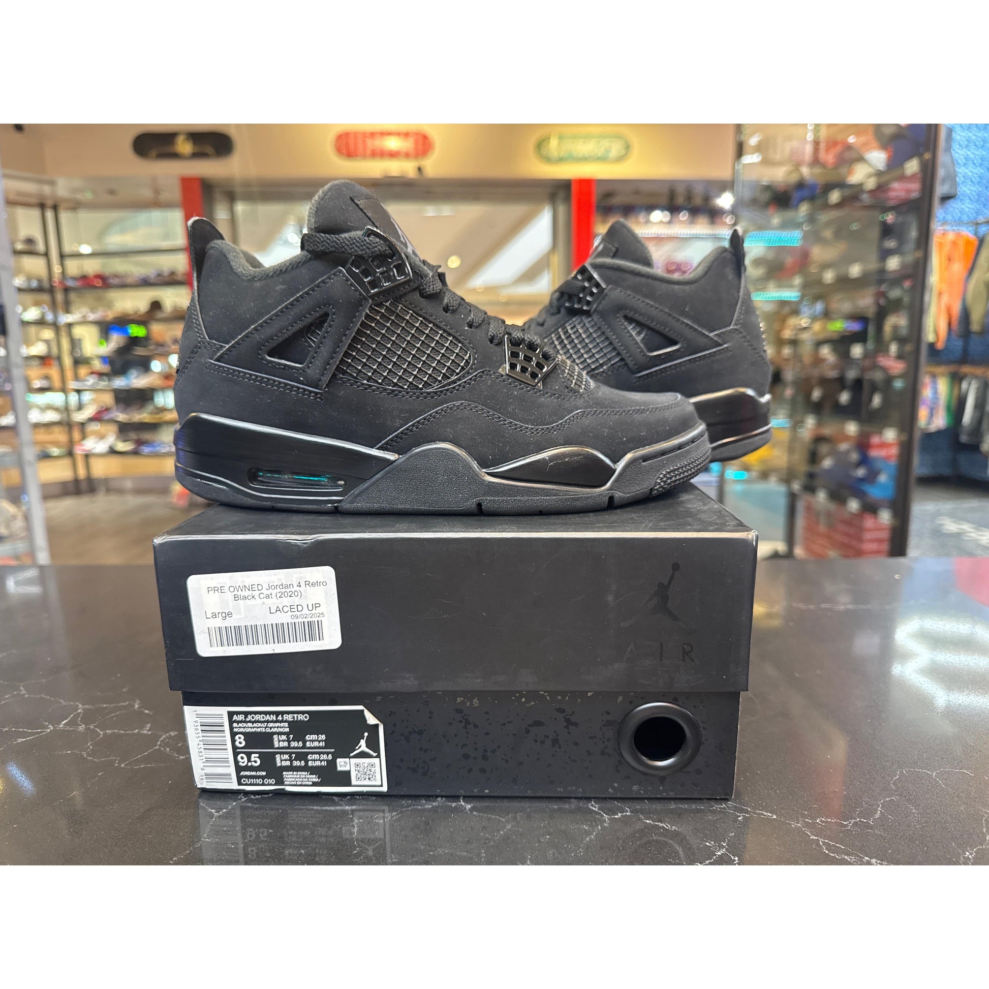 PRE OWNED Jordan 4 Retro Black Cat (2020)