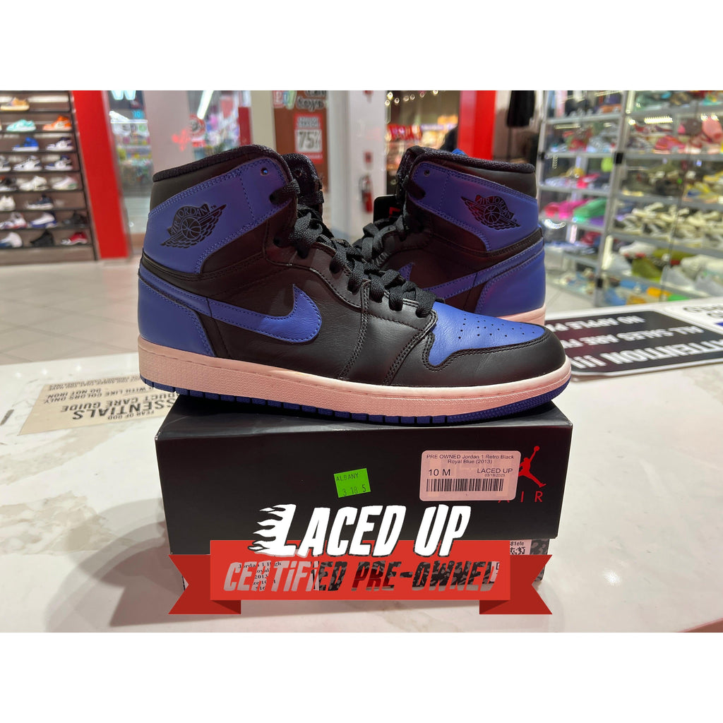PRE OWNED Jordan 1 Retro Black Royal Blue (2013)