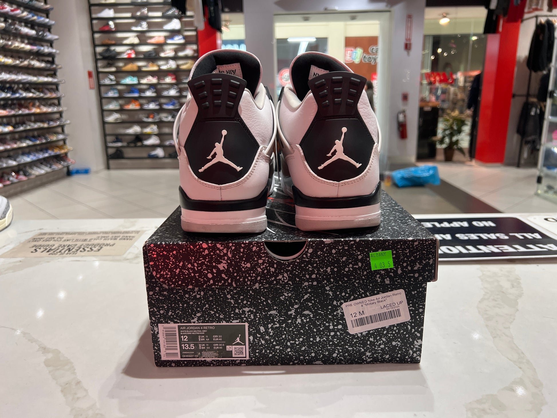 PRE OWNED Nike Air Jordan Retro 4 "Military Black"