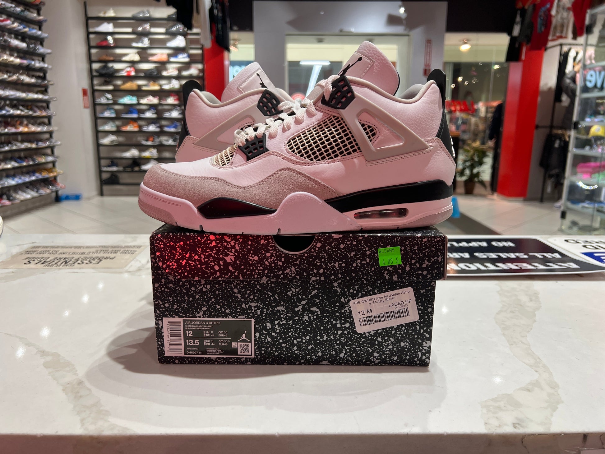 PRE OWNED Nike Air Jordan Retro 4 "Military Black"