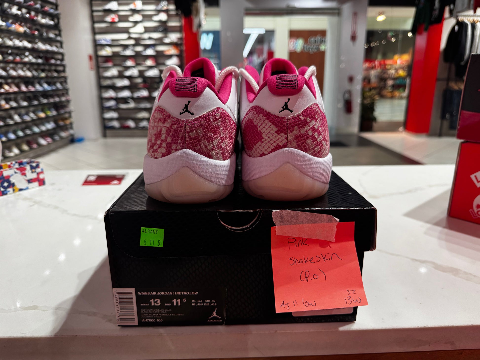 PRE OWNED Jordan 11 Retro Low Pink Snakeskin (2019) (Women's)