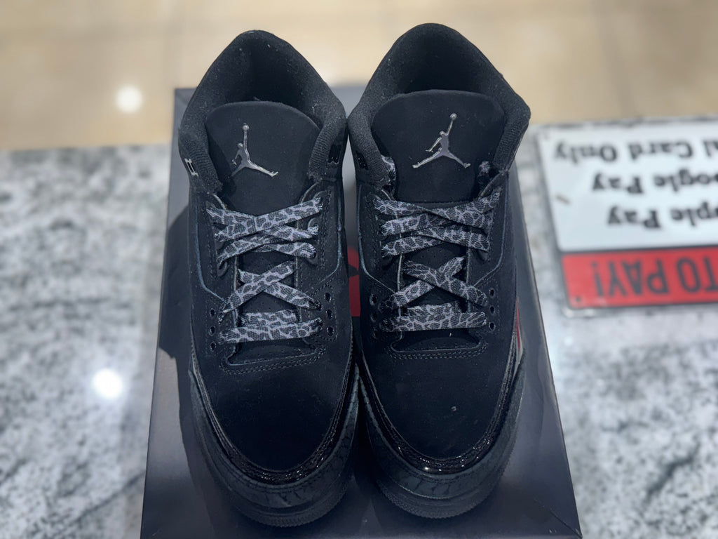 PRE OWNED Jordan 3 Retro Black Cat (2025) (GS)