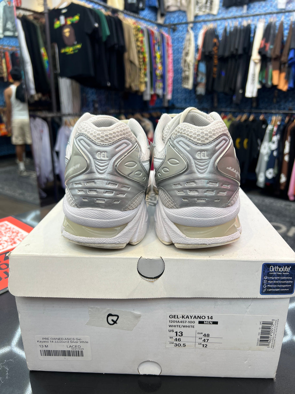 PRE OWNED ASICS Gel-Kayano 14 JJJJound Silver White