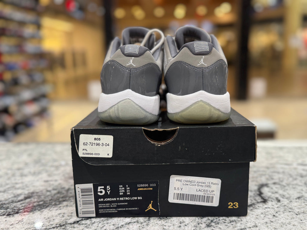 PRE OWNED Jordan 11 Retro Low Cool Grey (GS)