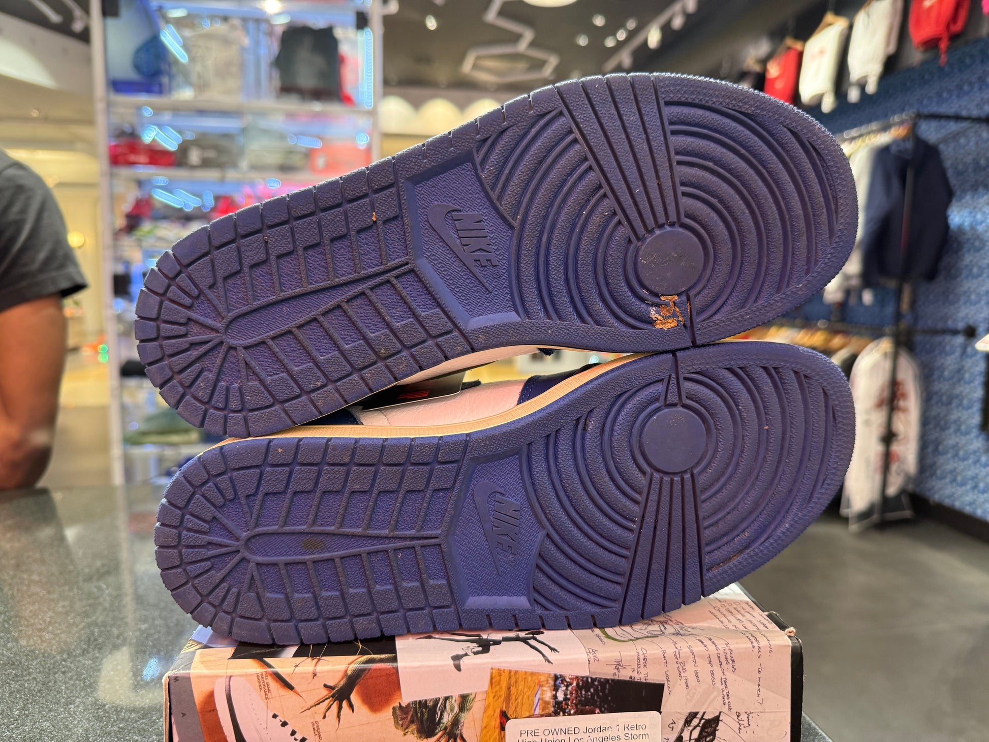 PRE OWNED Jordan 1 Retro High Union Los Angeles Storm Blue