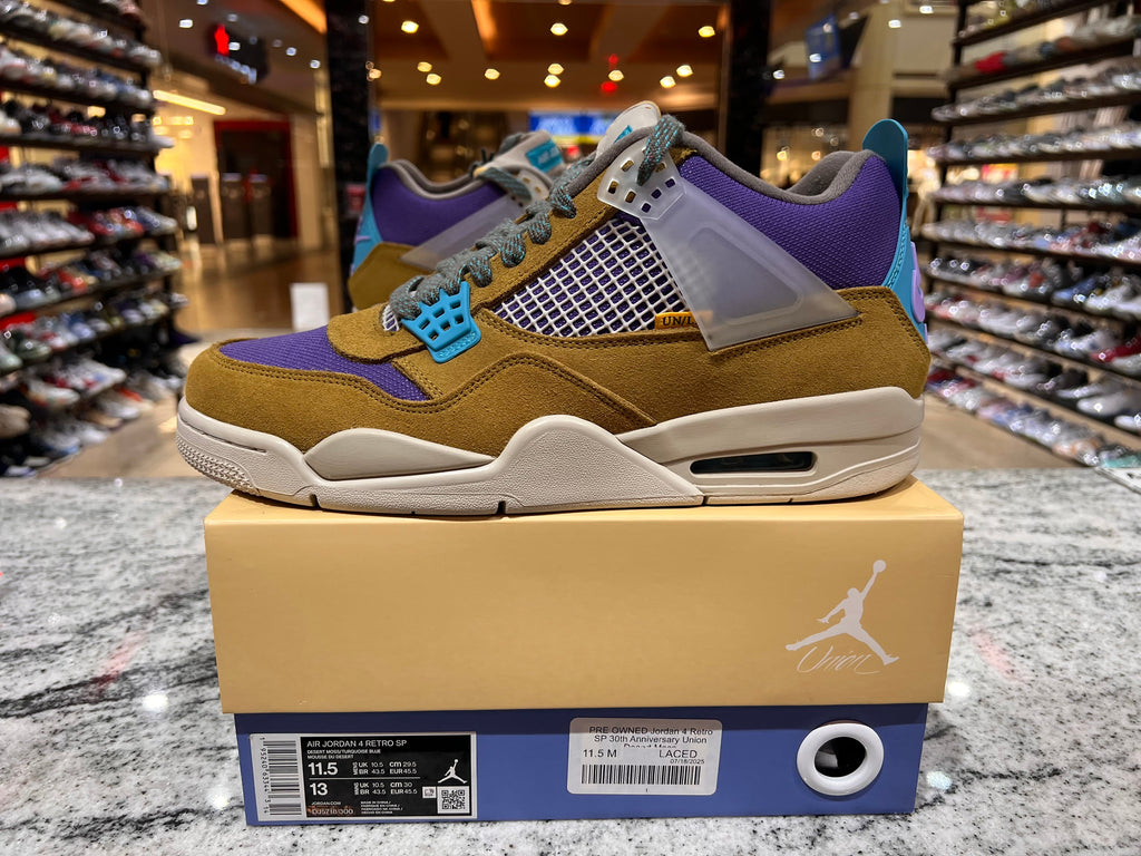 PRE OWNED Jordan 4 Retro SP 30th Anniversary Union Desert Moss