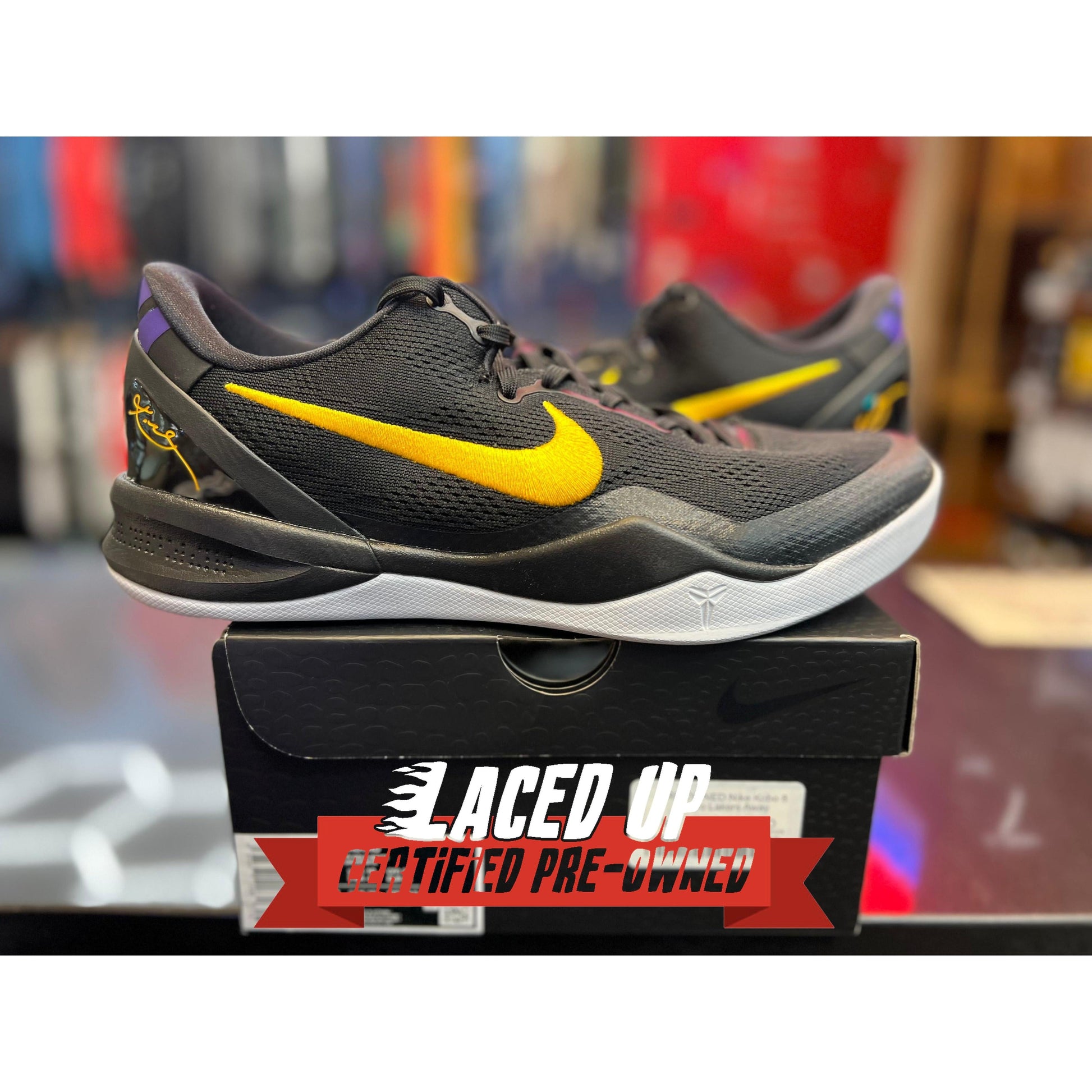 PRE OWNED Nike Kobe 8 Protro Lakers Away