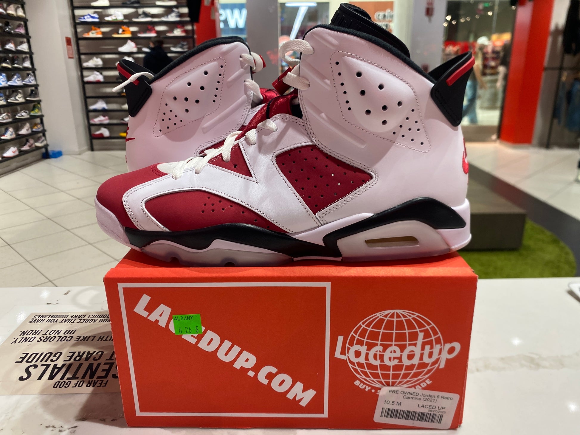 PRE OWNED Jordan 6 Retro Carmine (2021)