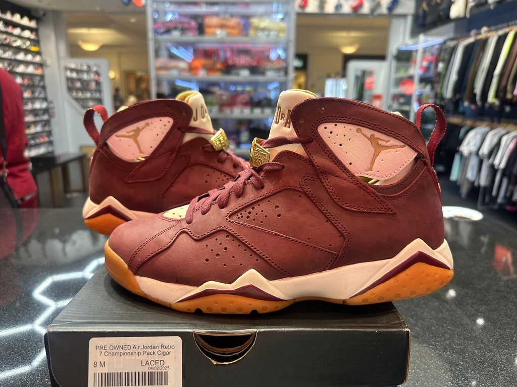 PRE OWNED Air Jordan Retro 7 Championship Pack Cigar
