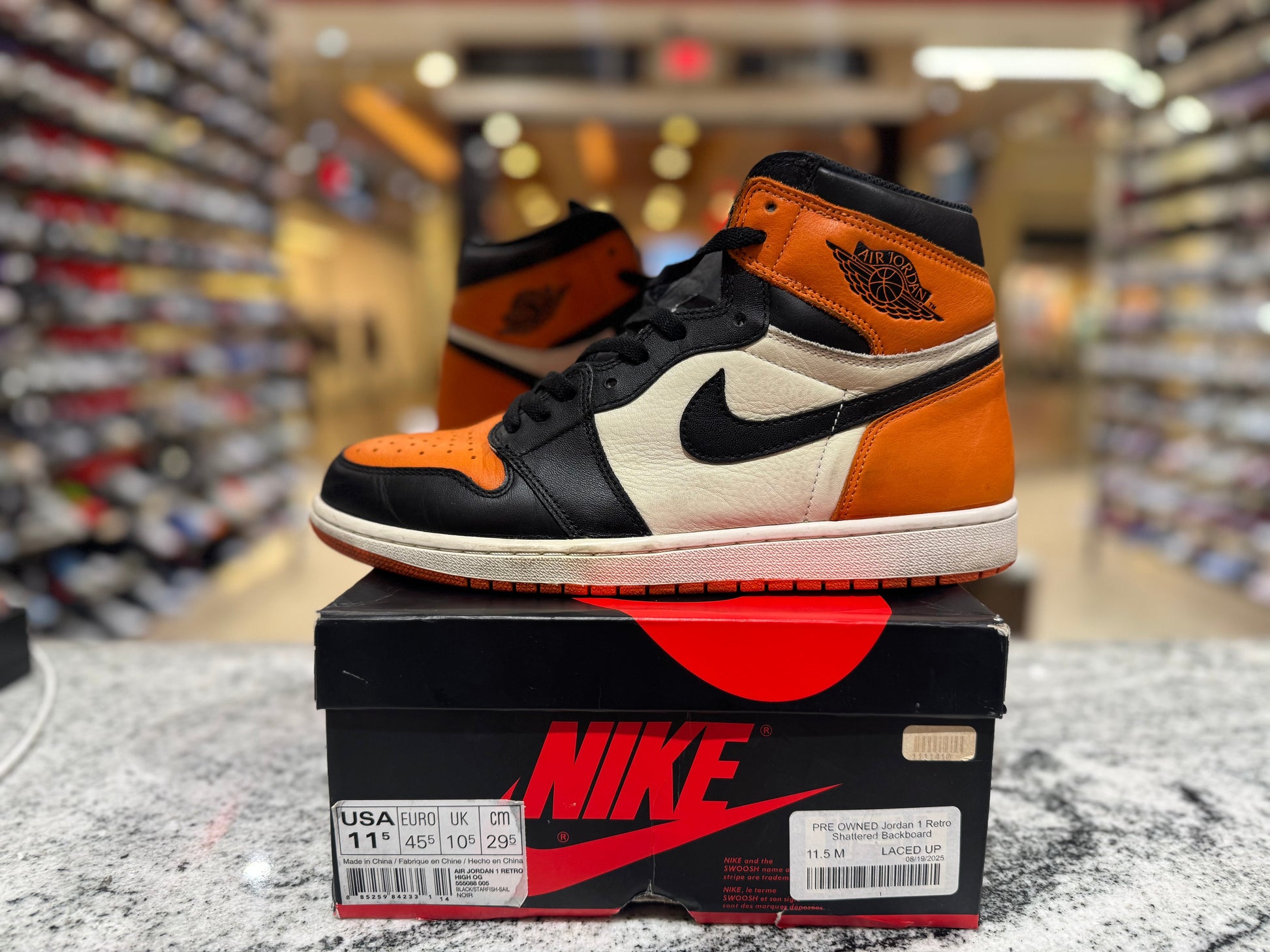 PRE OWNED Jordan 1 Retro Shattered Backboard