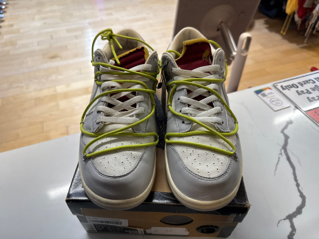 PRE OWNED Nike Dunk Low Off-White Lot 8 "11.5 M"
