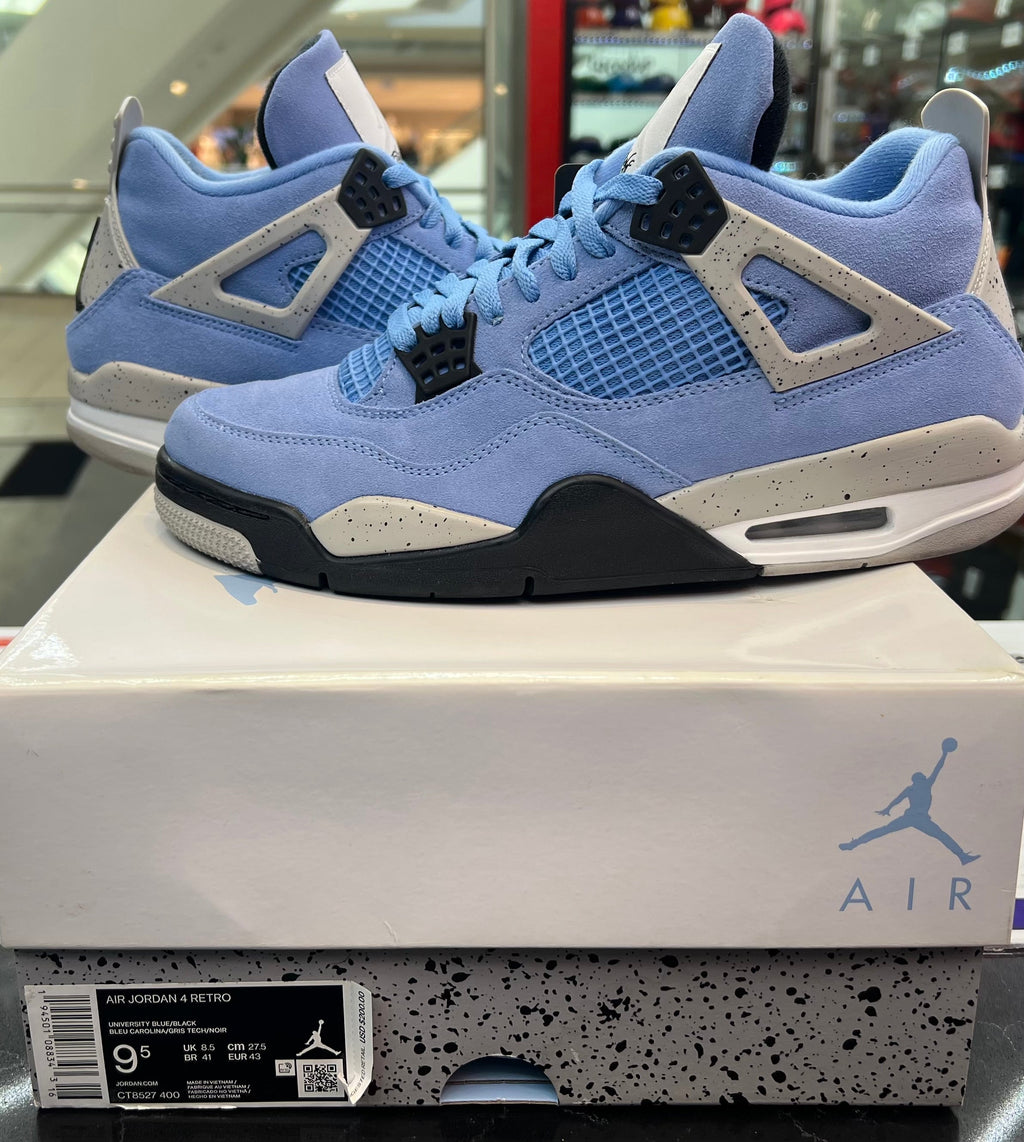 PRE OWNED Jordan 4 Retro University Blue