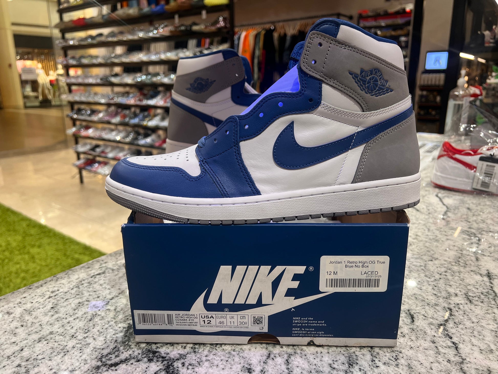 Jordan 1 Retro High OG True Blue No Box