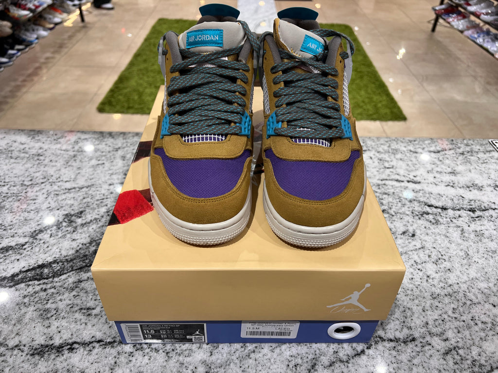 PRE OWNED Jordan 4 Retro SP 30th Anniversary Union Desert Moss