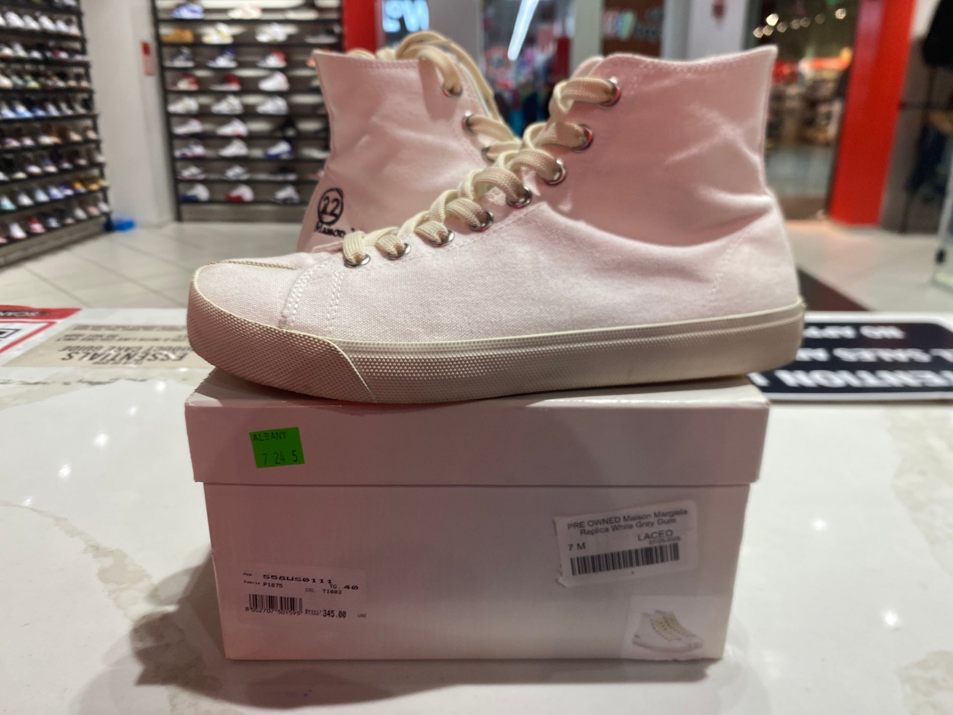 PRE OWNED Maison Margiela Replica White Grey Gum