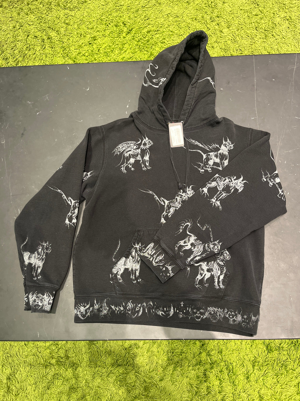 PRE OWNED Supreme Animals Hooded Sweatshirt Black